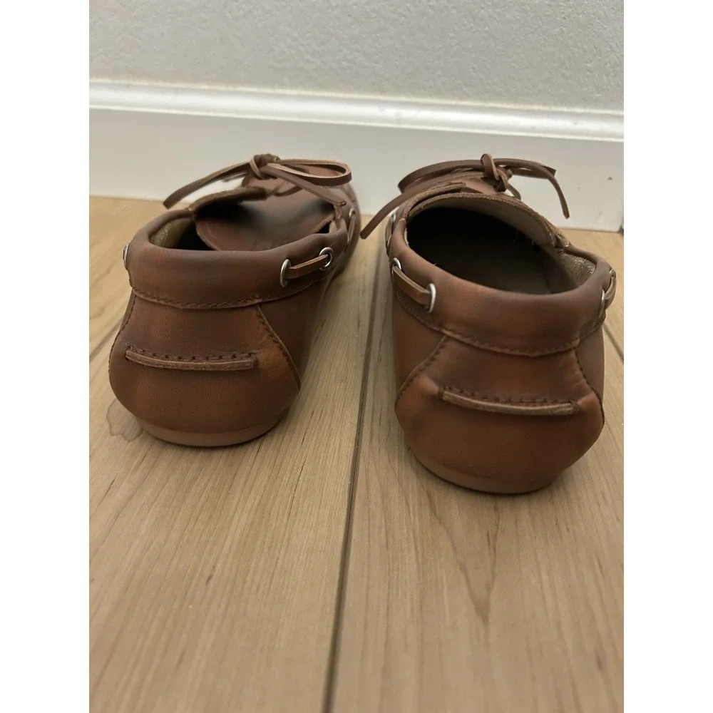 Anthropologie Bibi Lou Tana Loafers 10 Brown Boat Shoes Used Like New